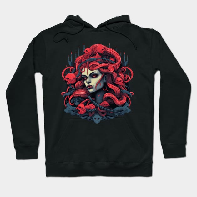 Mythological Medusa Head Hoodie by origato